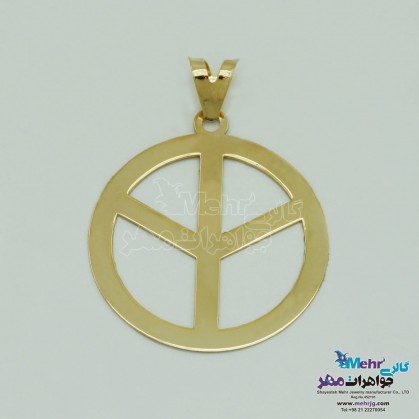 آویز طلا - طرح نماد صلح جهانی-SM0925